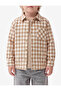 Long Sleeve Cotton Plaid Shirt with Pocket Detail - 4