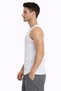 Men's Ribbed Sleeveless Sports White Undershirt 920 - 2