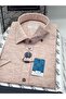 Classic Short Sleeve Linen Breathable Collar Buttoned at the Bottom Gift Boxed Men's Shirt Fs-004566 - Dark Beige - 3