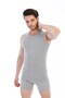 Men's Ribbed Sleeveless Sports Gray Undershirt 920 - 2