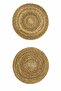 Wicker American Service Set of 2 Natural Wicker Jute Round Plate Coasters Plate Pan Pot Coasters - 3