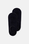 Black Men's 2-Piece Basic Booties Socks
