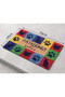 Pop-Art Cat Design Navy Blue "Wipe Your Paws" Doormat - Digital Printed Base Door Mat - 3