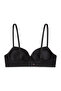 Women's Lightly Padded Lace Black Bra - 6