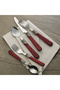 Positano 6-Person 30-Piece Cutlery Set Claret Red