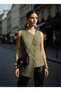 Asymmetrical Button Detail 100% Cotton Vest - 6