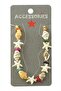 Sea Star Seashell Broken Natural Stone Anklet - Tile