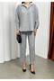 Women's Two-Piece Linen Shirt Pants Top and Bottom Set With Tie - 2