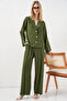 Women's Jacket and Trousers Two-Piece Set 30065 - Khaki - 3
