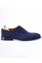 Italian Style Internal and External Natural Leather Suede Men's Shoes Navy Blue T13557 - 4
