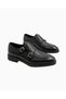 Italian Style Internal and External Natural Leather Thermoligt Buckle Men's Shoes Black T15252-01