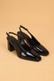 Women's Thick Heeled Patent Leather Luxury Special Production Blunt Toe Evening Dress Shoes Heeled Shoes - 4