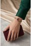 Women's Steel Watch Gold Color & Burgundy Dial Star Detailed Chain Band Vintage Old Money Luxury Elegant Stylish Women's Wristwatch |   Limited Edition 2026 - 5