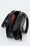 Women's Lal Black Heart Charm Detailed Adjustable Strap Zipper Closure Hand and Shoulder Bag - 5