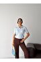Premium Viscose Soft Textured Polo Collar Short Sleeve Embroidery Detailed Knitwear Sweater - 2