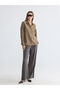 Brown Textured Women's Shirt by Güli̇s Gi̇yi̇m - 7