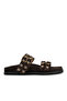 , Women's Genuine Leather Slippers 1611062Z4050 Brown