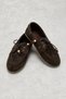 Women's Brown Lace-Up Loafer Casual Ballet Shoes - 2