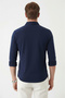 Navy Blue Comfortable Fit Wrinkle-Free, Iron-Free Modal Fabric Lycra Men's Shirt 2602633 - 4