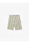Striped Navy Blue Boy's Shorts 6Skb40110Tk - 4