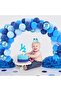 Blue Balloons Set, 50 pcs 12 inch Metallic Navy Blue, Pastel Light Blue Latex Balloons Kit for Happy - 7