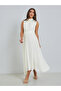 Off-White Corsage Detail Maxi Evening Dress - 3