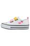 Unisex Kids' Vegan Velcro White Sneakers - Warner Bros Looney Tunes Love Tweety Design - 6