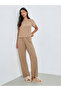 Ribbed Short Sleeve T-Shirt, Shorts and Pants Pyjama Set - 3