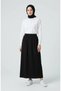 Bürümcük Fabric Elastic Waist Skirt 2257-01 Black - 2