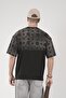 Oversize Logo Printed Crew Neck Basic T-Shirt - 6