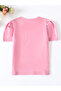 Heart Print Round Neck Puff Sleeve T-Shirt - 3