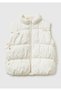 Girl's Ecru Logo Embroidered Bow Vest