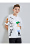 Teen Boys Graffiti Print Oversized Cotton T-Shirt