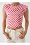 Polka Dot Crop Fitted Blouse