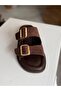 Linda Women's Amatomik Sole Comfortable Lightweight Soft Buckle Suede Slippers - 4