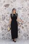 Black Zero-Sleeve Double Buckle Dress