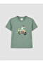 Lcw Kids Green Crew Neck Printed Boys' T-Shirt - 2