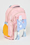 Teddy Bear Detailed Colorful School Bag Pink - 4