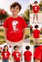 Children's Ataturk Printed Moon and Star Printed T-Shirt Red Cotton Girls/Boys Unisex