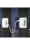 White Plate Rope Window and Door Safety Lock - 18.8 cm Steel Rope Child Safety Lock