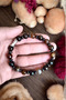 Agate Bracelet Large Size Faceted Cut Agate Stone Bracelet Brown Black Model - 7