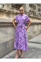 Women's Patterned Belt Detailed Shirt Dress - 3