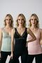 3-Pack Advantage Package Women's V-Neck Chest and Back Lace Detailed Thick Strap Cotton Flexible Athlete Underwear Camisole Blouse