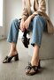 Sono Brown Bow-Tied (7 cm) Heeled Daily Use Slippers - 4