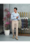 Cotton Lycra Slim Fit Knitted Horizontal Pattern Collar Stripe Detailed Polo Collar Sweater - 2
