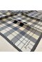 Tivil Silk Scarf 54169 Gray Plaid Pattern - 2