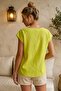 Mustard Color Round Neck Low Sleeve Washable Embroidered Casual Cotton Woven Blouse 63 55 - 4
