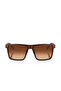 Uv400 Protection Square Frame Men's Sunglasses Matte Brown Gold Color Plg-2137C2 - 3