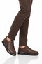 Brown Genuine Leather Heel Gel Men's Casual Shoes