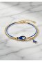 Gold Bracelet with Evil Eye Fish & Butterfly